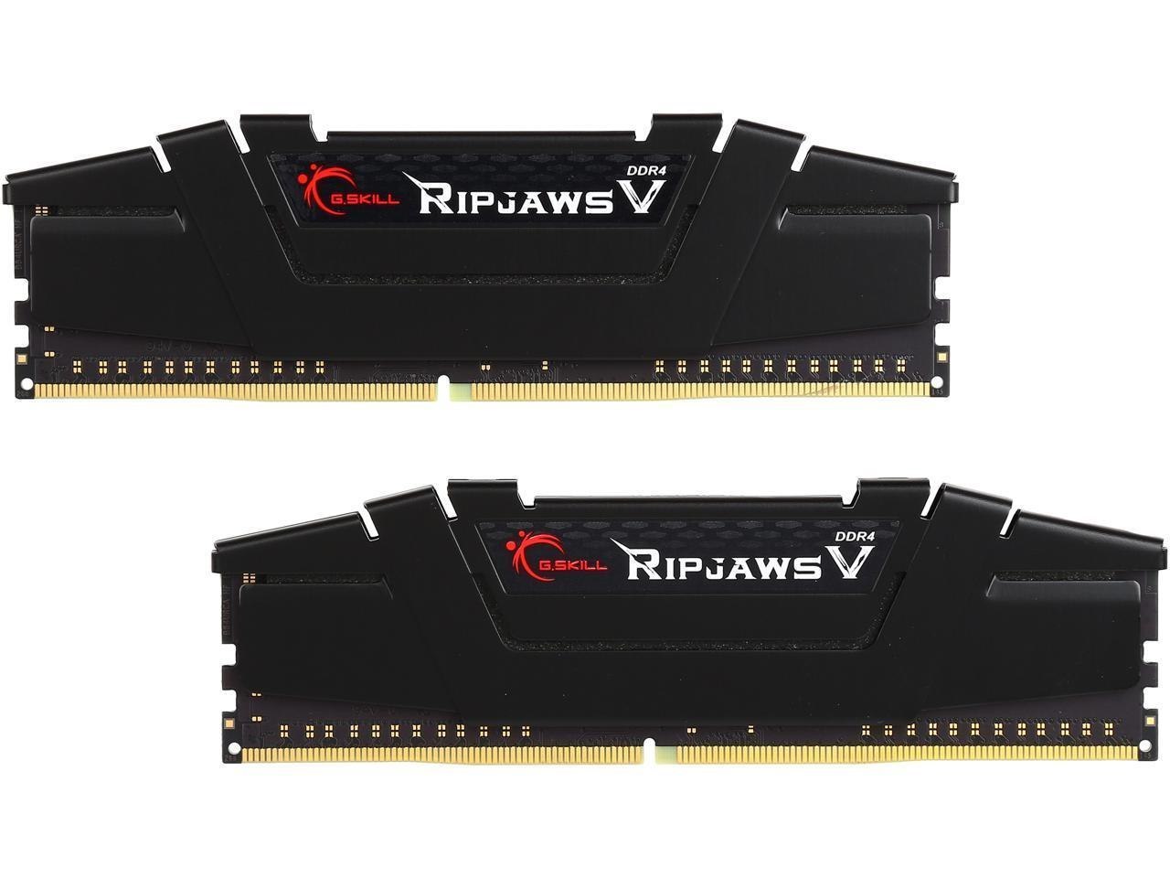 G.Skill Ripjaws V Series 16GB (2 X 8GB) 288-Pin DDR4 Sdram DDR4 3200 (PC4 25600) Intel XMP 2.0 Desktop Memory Model F4-3200C14D-16GVK