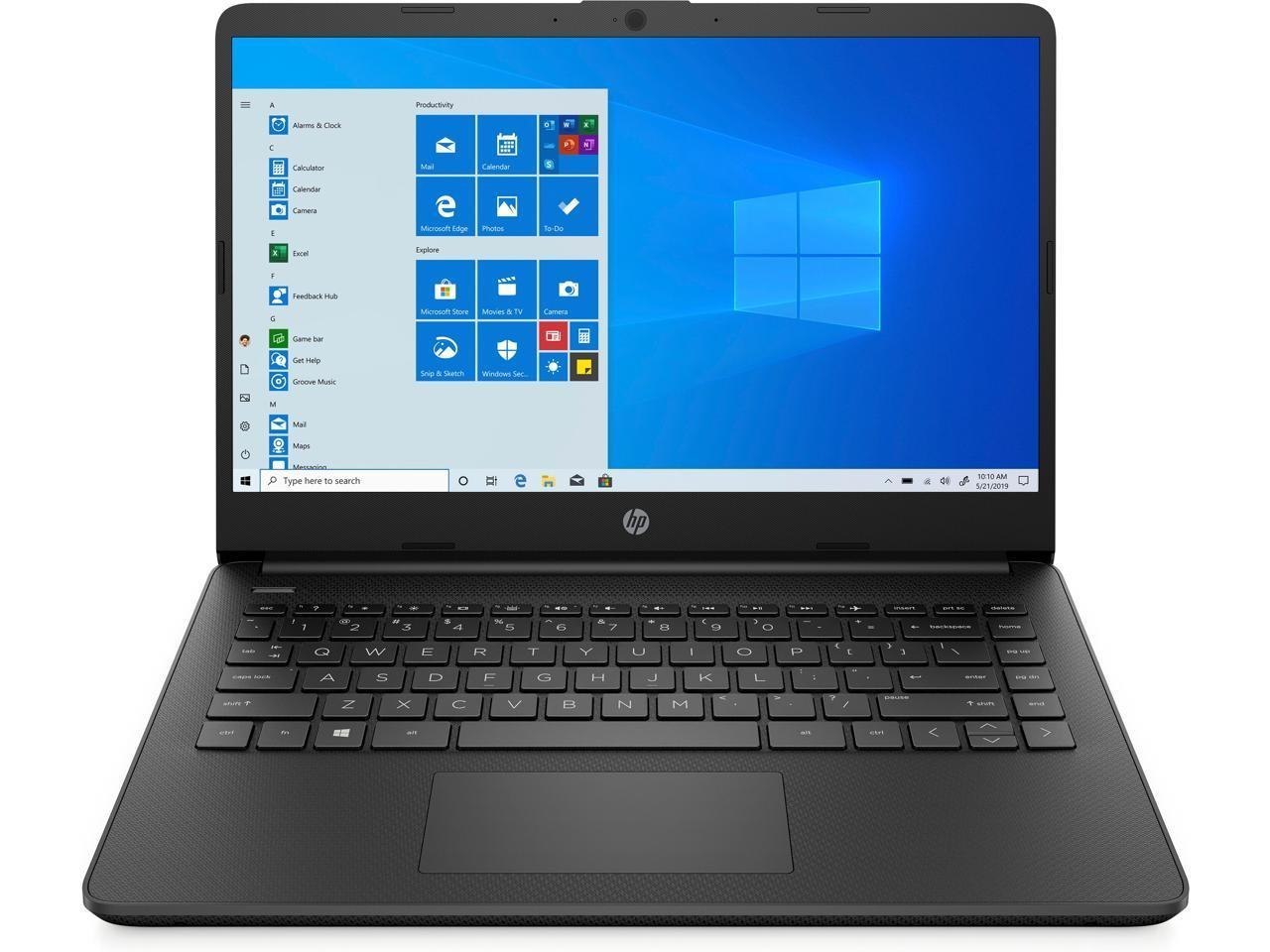 HP 14 Series 14" Laptop Intel Celeron N4020 4GB Ram 64GB Emmc Jet Black - Intel Celeron N4020 Dual-Core - M365 Personal 1 YR Subscription Included