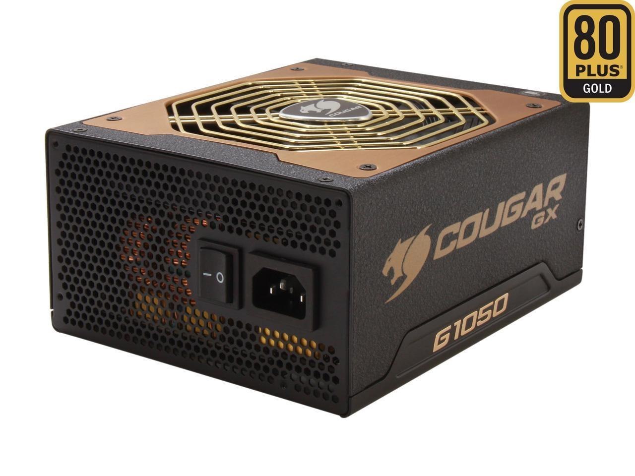 Cougar Cougar-Gx1050 1050 W Atx12v / Eps12v Sli Ready CrossFire Ready 80 Plus Gold Certified Semi-Modular Active PFC Power Supply