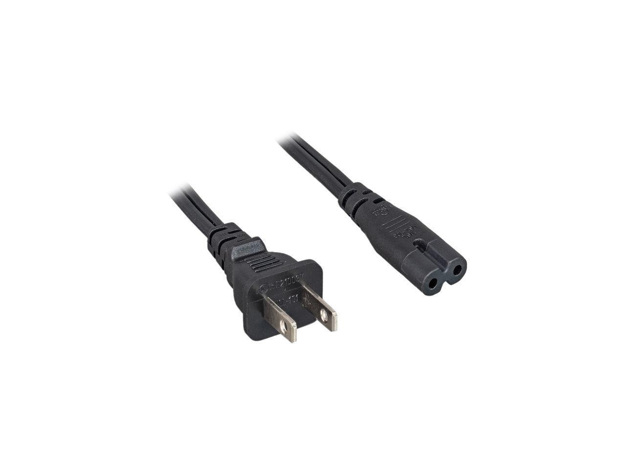 Nippon Labs 18 Awg Non-Polarized Us Notebook Power Cord Nema 1-15P To C7