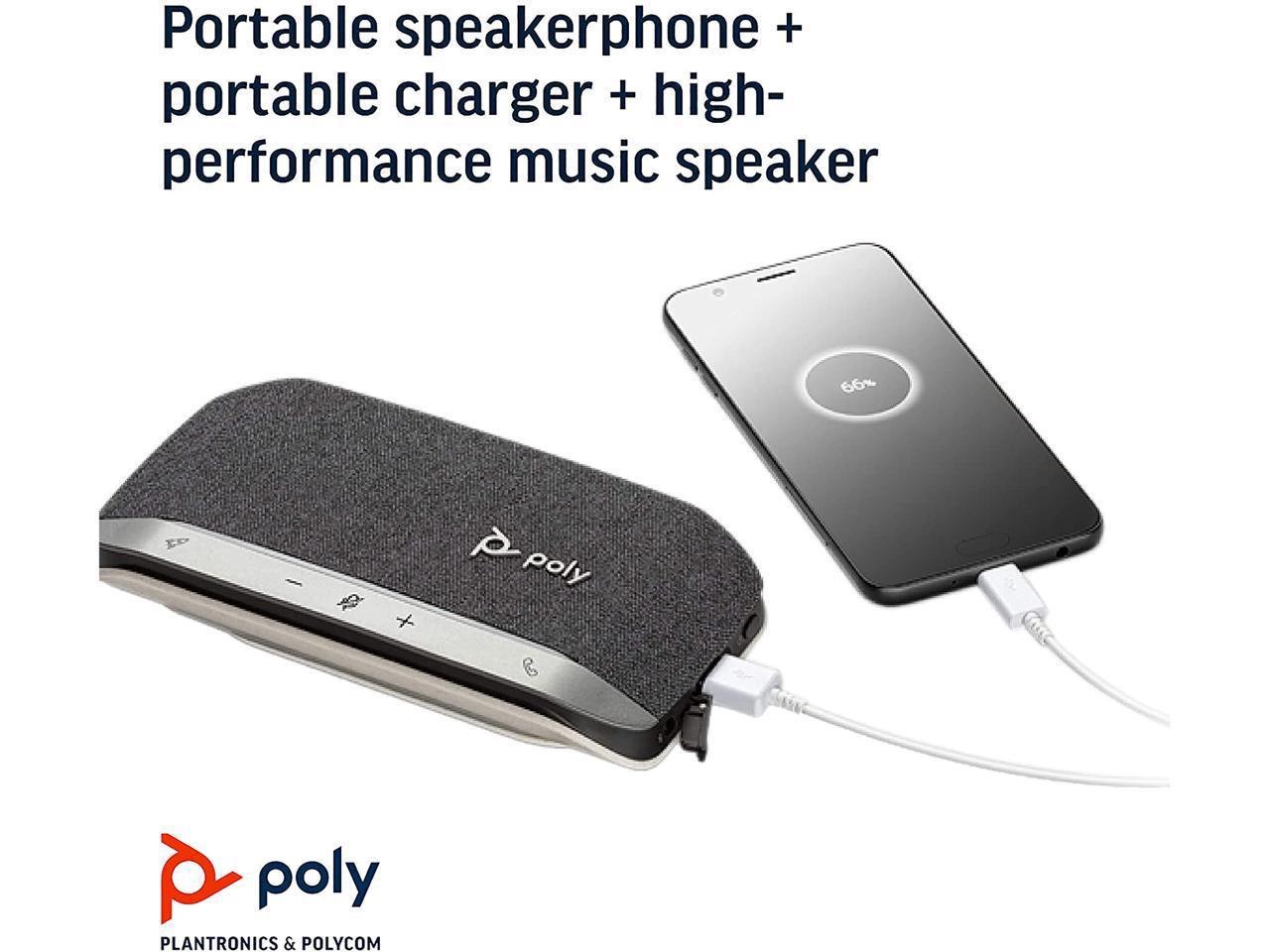 Plantronics Poly - SYNC 20+ Bluetooth Speakerphone - Personal Portable Speakerphone - Noise & Echo Reduction - Usb-A Bluetooth Adapter - Compatible To Connect To Your PC/Mac/Cell Phone - Works With Te