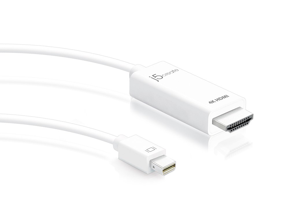 J5create Mini DisplayPort To 4K Hdmi Cable