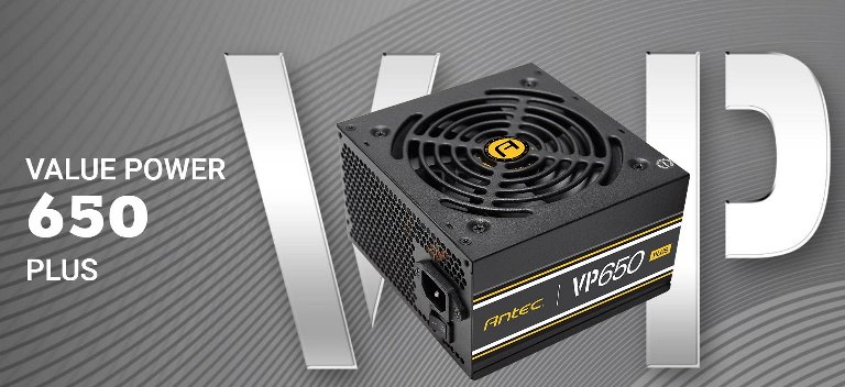 Antec VP650P Plus 500W Psu. 80+ @ 85% Efficiency, Continuous Power, 120MM Silent Fan. 3 Years Warranty