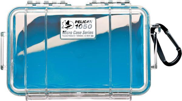 Pelican 1050 Micro Case - Clear With Blue