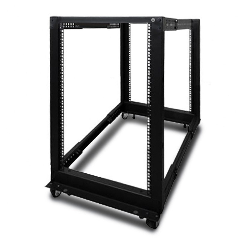 Serveredge 18Ru Fully Assembled 4 Post Adjustable Server Rack With Castors