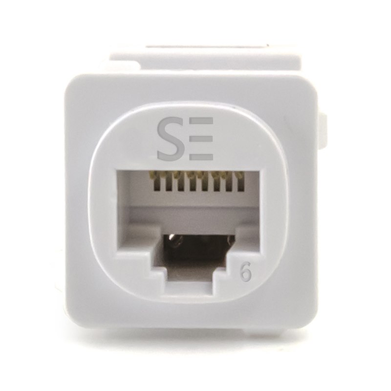 Serveredge Cat6 Utp RJ45 Australian Style Jack - White - Pack Of 10