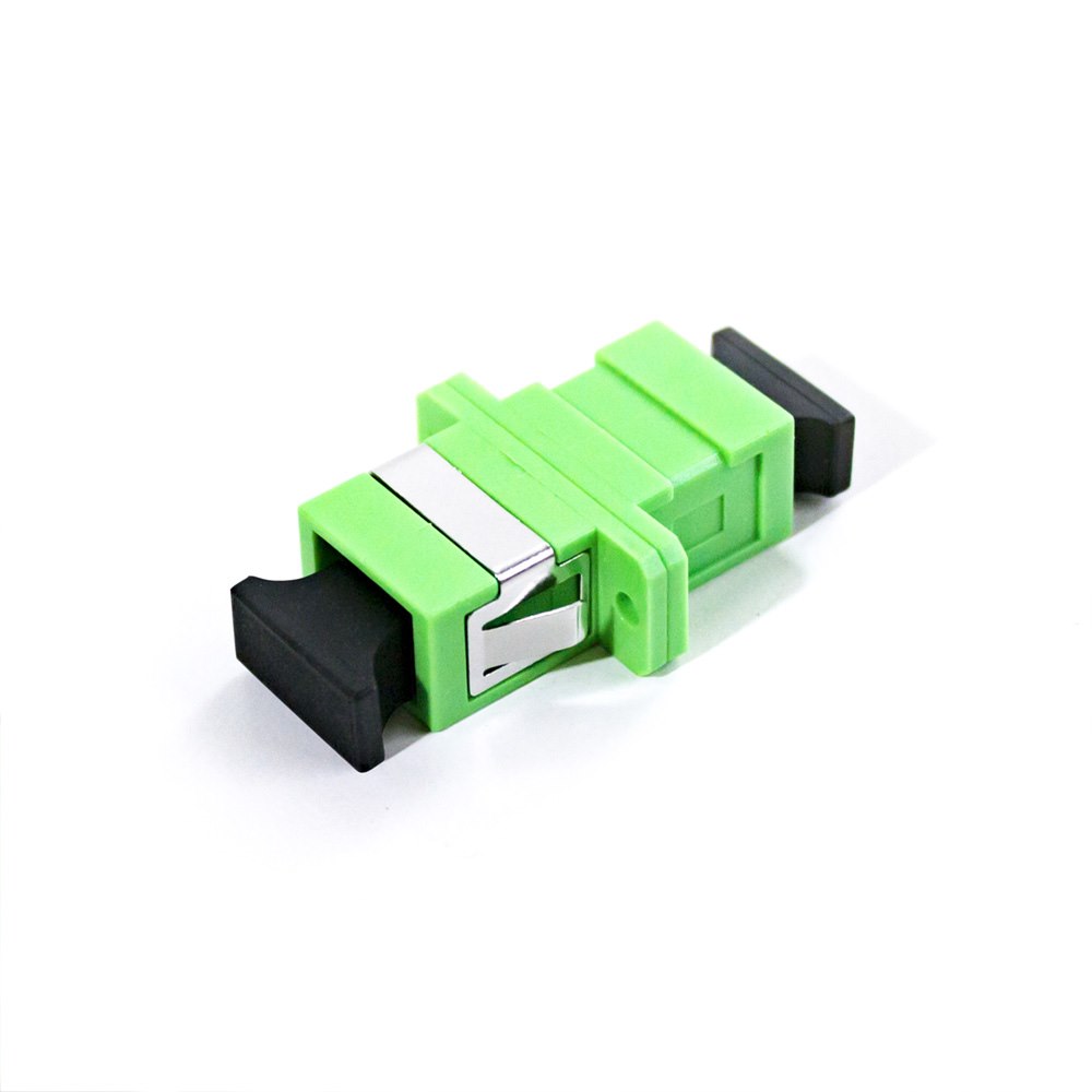 Serveredge Sca Female To Sca Female Single Mode Simplex Os2 Fibre Adapter - Green Color