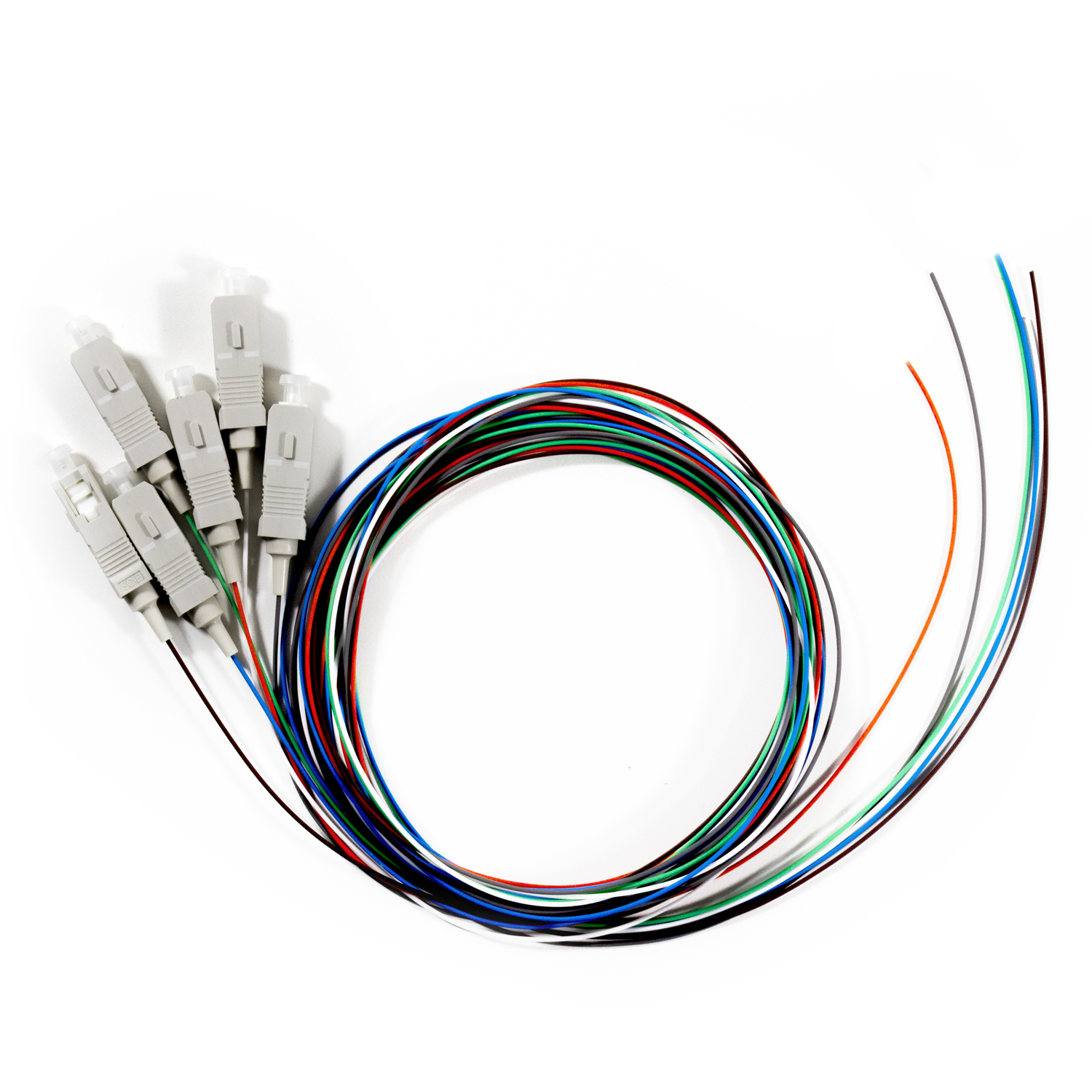 Serveredge SC Pigtail Om4-2M-6 Fibres (6 Colour)