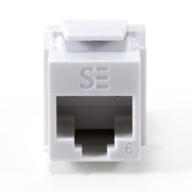 Serveredge Universal Cat6 Utp RJ45 Modular Keystone Jack - Quick Tool Compatible - White - Pack Of 10