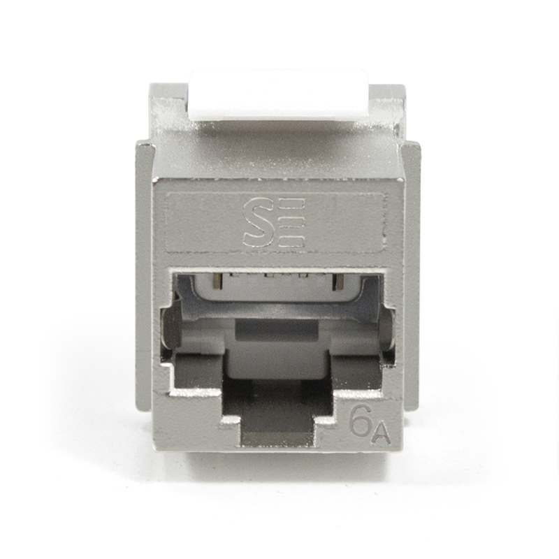 Serveredge Universal Cat6A STP RJ45 Modular Keystone Jack - Quick Tool Compatible - Pack Of 10