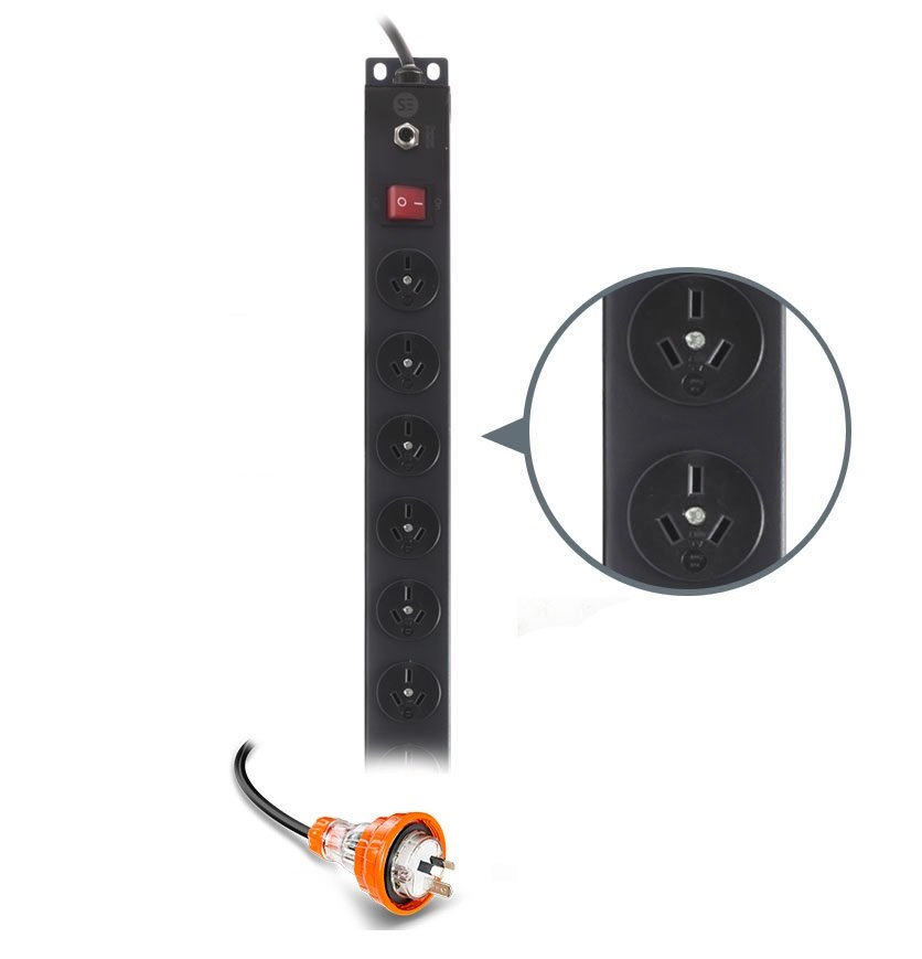 Serveredge Basic Vertical 12 Port Pdu (12) 3 Pin Aus Gpo Output 10A (1) 3 Pin Aus Captive Plug &Lt;Flat Pin&Gt; Input (1) 15A 240V