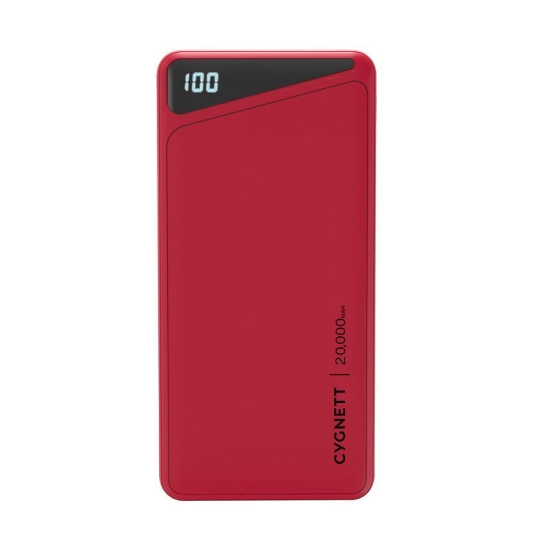 Cygnett Chargeup Boost 2Nd Generation 20,000 Mah Power Bank - Red (Cy3483pbche), Up To 5.2 Phone Charges, Charge 3 Devices At Once