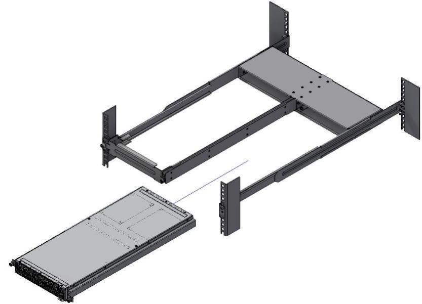 NVIDIA Mounting Rail Kit for Network Switch - Black