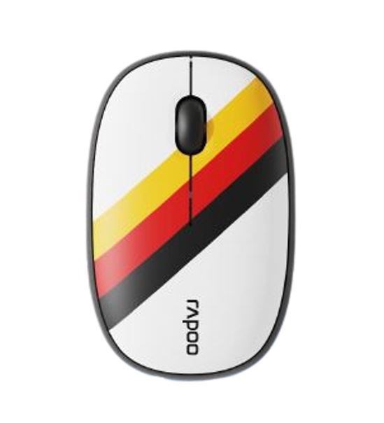 Rapoo Multi-Mode Wireless Mouse Bluetooth 3.0, 4.0 And 2.4G Fashionable And Portable, Removable Cover Silent Switche 1300 Dpi Germany- World Cup