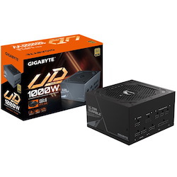 Gigabyte Ud1000gm PG5 2.0 1000W Atx Psu Power Supply 80+ Gold >90% 120MM Fan Black Flat Cables Single +12V Rail Japanese >100K HRS
