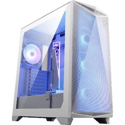 Msi MPG Gungnir 300R Airflow Mid-Tower Case, Supports Atx / M-Atx / Mini Itx, 2X Usb 3.2, 1X Usb-C, 1X HD Audio, 1X Mic, Atx Power Supply (White)(New)