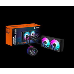 Gigabyte Aorus Waterforce X Ii 240 LCD Display Aio Liquid Cooler, Intel 2066, 2011,1366,115X,1200, 1700, Amd TR4, Am5, Am4, STRX4