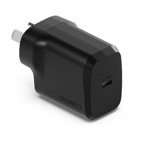 Cygnett CYG Acc 20W-Usb-C-Pd-Fast-Wall-Charger-Blk