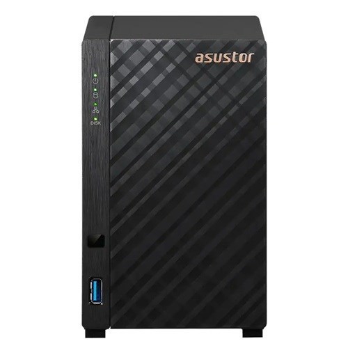 Asustor 2-Bay Nas(No Disk),Realtek RTD1619B 1.7GHz, 1GB, GbE Lan(1), Usb(2), TWR, 3YR