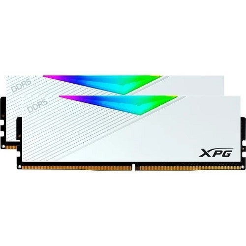 AData Lancer, DDR5, RGB White, 6000MHz, 32GB Kit (16GB X 2), U-Dimm, CL 30-40-40, 1.35V, Limited Lifetime Warranty