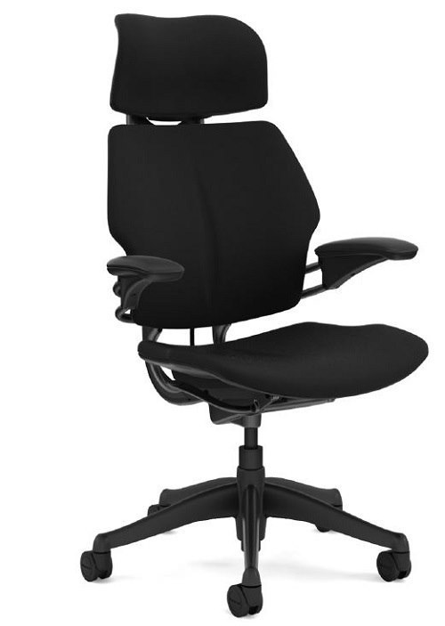 Humanscale HMS Acc Chair-Freedom-Hr-Arms-Oxy-Blk