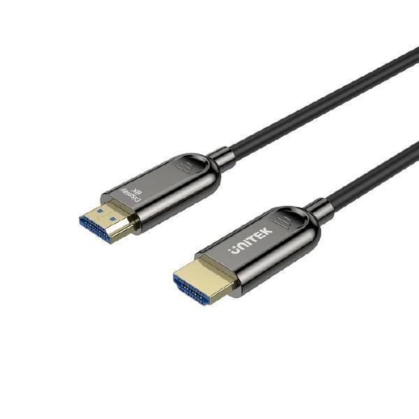 Unitek 10M Fiber Optic 8K Hdmi 2.1 Cable, 60Hz, Ultra High-Speed Up To 48Gbps Grey, Unitek Sleeve Box