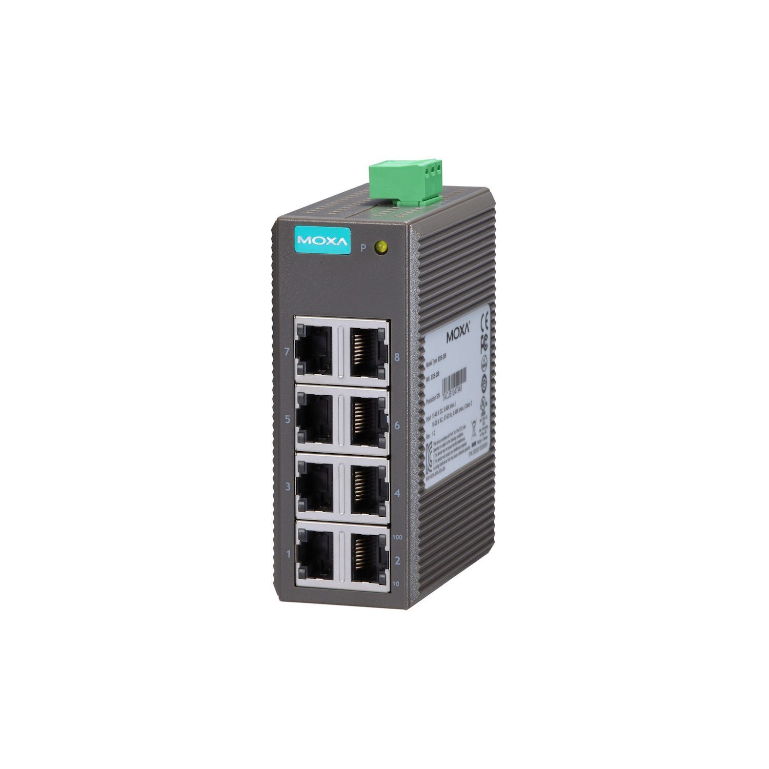 Moxa | Unmanaged Ethernet Switch With 8 Ports, Plastic Housing, -10 To 60°C.