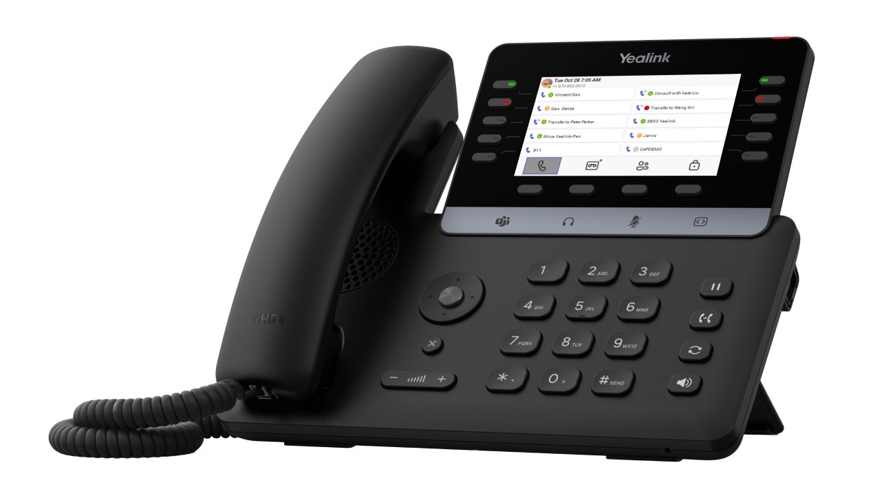 Yealink (MP55 E2 Teams) Purpose-Built Phone For Vertical Industries, 4.3" Non-Touch Screen, Built-In Bluetooth And Wi-Fi, Dual-Port Gigabit & PoE Support, 1X Us