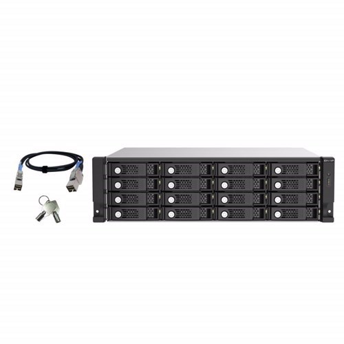 Qnap 16-Bay Sas 12GB/S Expansion Unit, SFF-8644 Mini-Sas HD Port(4), Rpsu, 5YR WTY