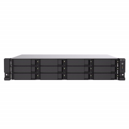Qnap 12-Bay Nas(No Disk) Amd QC 2.2GHz, 8GB, 2.5GbE(2), PCIe(2), 2U, Rpsu, 3YR WTY