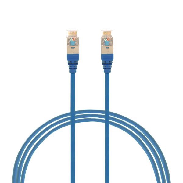 4Cabling 0.25M Cat6a RJ45 S/FTP Thin LSZH 30 Awg Network Cable | Blue