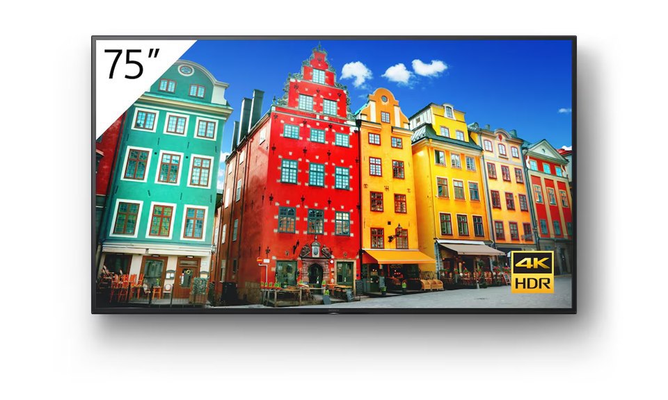 Sony Bravia BZ Standard Commercial 75" Led-Qfhd 4K (3840 X 2160), 24/7, X1 4K HDR Processor, Android, Anti Glare, Dolby Vision, Brightness (440-CD/M2)