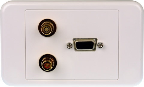 Digitek Svga Wall Plate With Stereo Audio - Eol