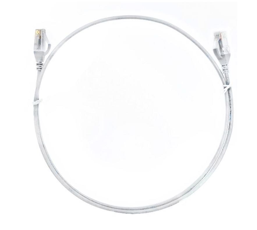 8Ware Cat6 Ultra Thin Slim Cable 3M / 300CM - White Color Premium RJ45 Ethernet Network Lan Utp Patch Cord 26Awg For Data