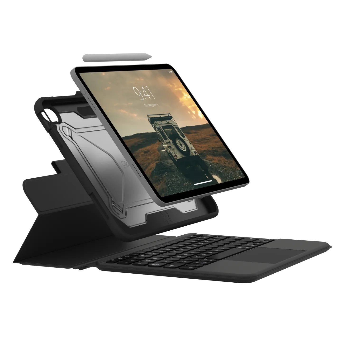 Uag Apple iPad (10.9') (10TH Gen) Bluetooth Keyboard With Trackpad & Backlit Keys Rugged Case - Black /Ash (124020114031), 1 Year Warranty