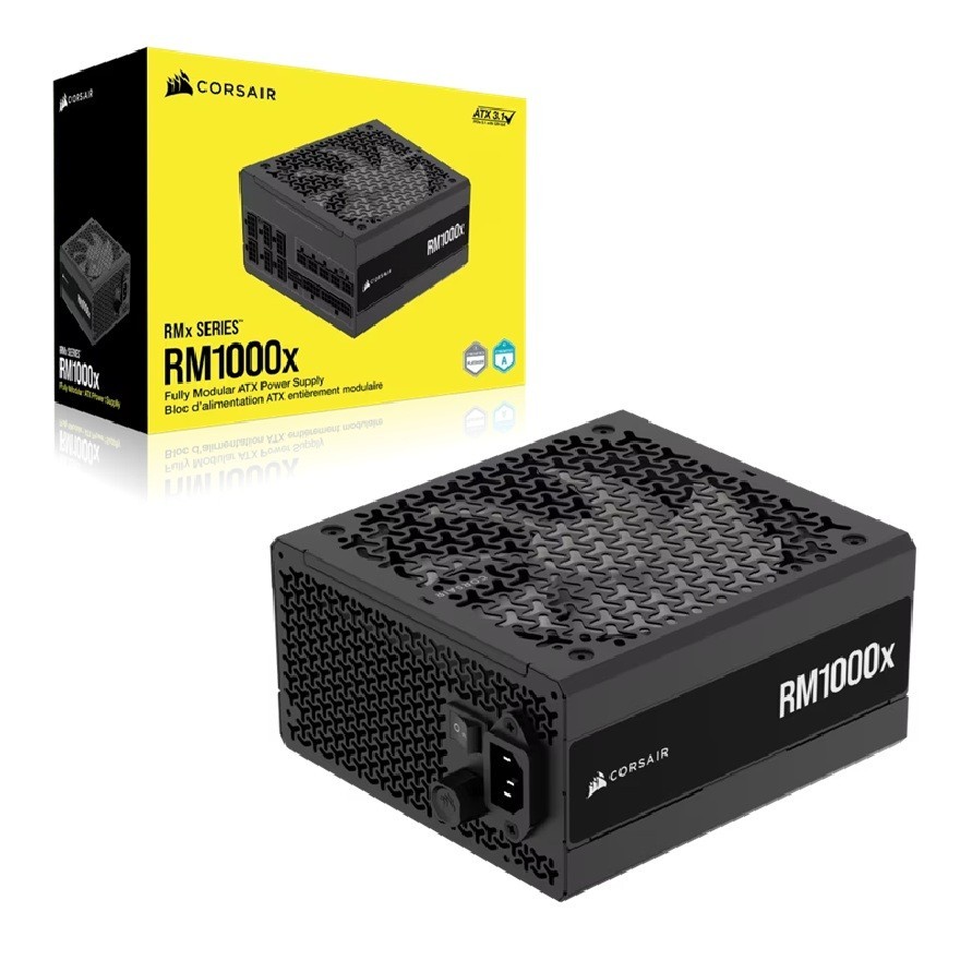 Corsair RMx Series RM1000x Cybenetics Gold Atx3.1 PCIe5.1 Fully Modular Power Supply