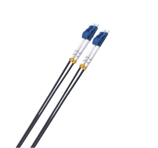 8Ware Fibre Upc LC-LC Single Mode Os2 Dual-Core Optic Duplex Armored Low Smoke Zero Halogen (LSZH) Cable Black 2M
