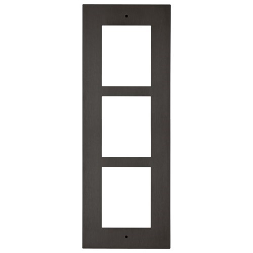 2N Ip Verso - Frame For Flush Installation, 3 Modules - Black (Must With 9155016)