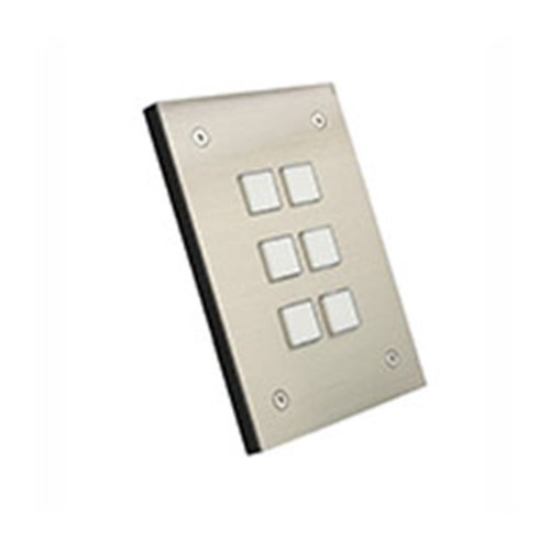 Leviton Omni-Bus 6-Button Wall Switch Brushed Stainless