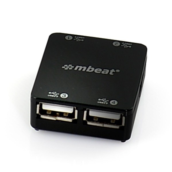 Mbeat® 4 Port Usb 2.0 Hub - Usb 2.0 Plug And Play/ High Speed Interface/ Ideal For Notbook/PC/MAC Users