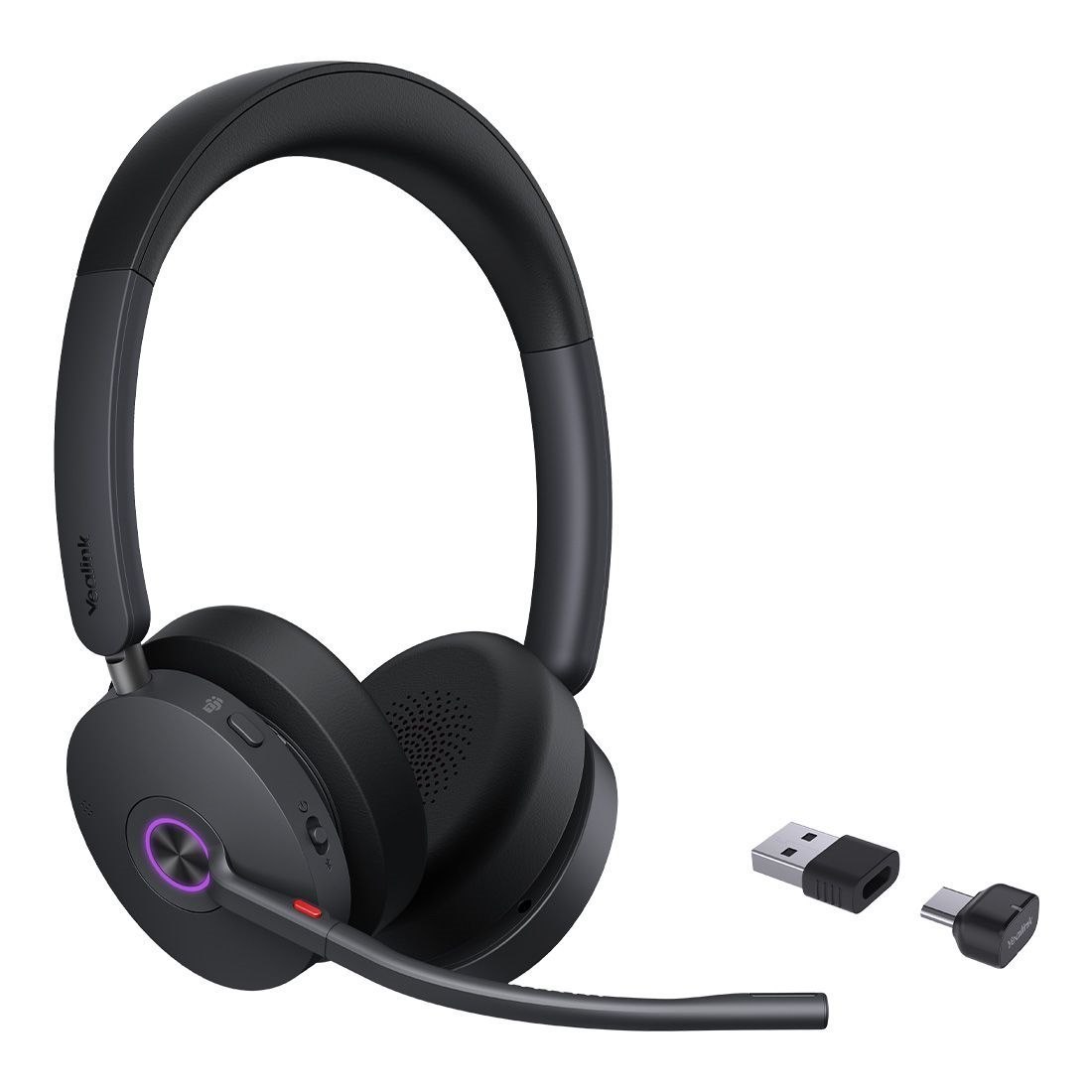 Yealink (BH74 Teams Usb-C/A) Microsoft Certified Teams Bluetooth Wireless Headset, 6-Mic Beamforming Noise Cancellation, Dongle & Carry Case