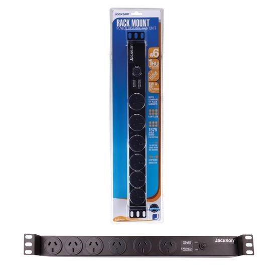 Jackson RAC0600 1RU 6 Outlet Horizontal Power Rail