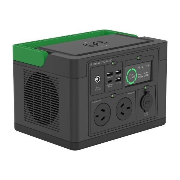 Apc Schneider OffGrid Portable Power Station 330, 332Wh Lithium-Ion, 2 Australian, Sinewave