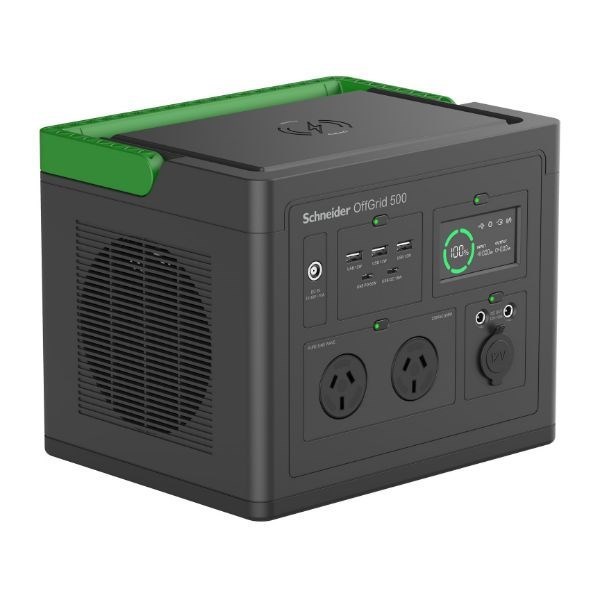 Apc Schneider OffGrid Portable Power Station 500, 517Wh Lithium-Ion, 2 Australian, Sinewave
