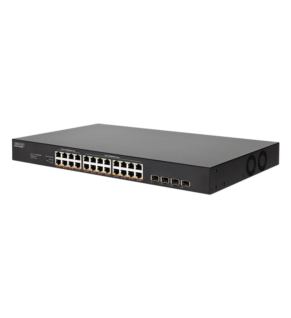 Edgecore Networks 24-Port Gigabit Smart PoE Switch 4 SFP 802.33Af/At/Bt PoE 480W