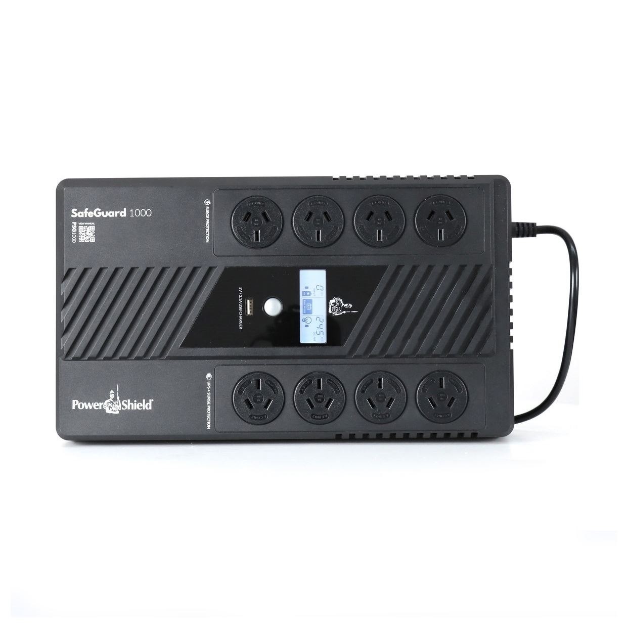 Powershield SafeGuard 1000Va Ups 8X 3-Pin Outlet Plugs