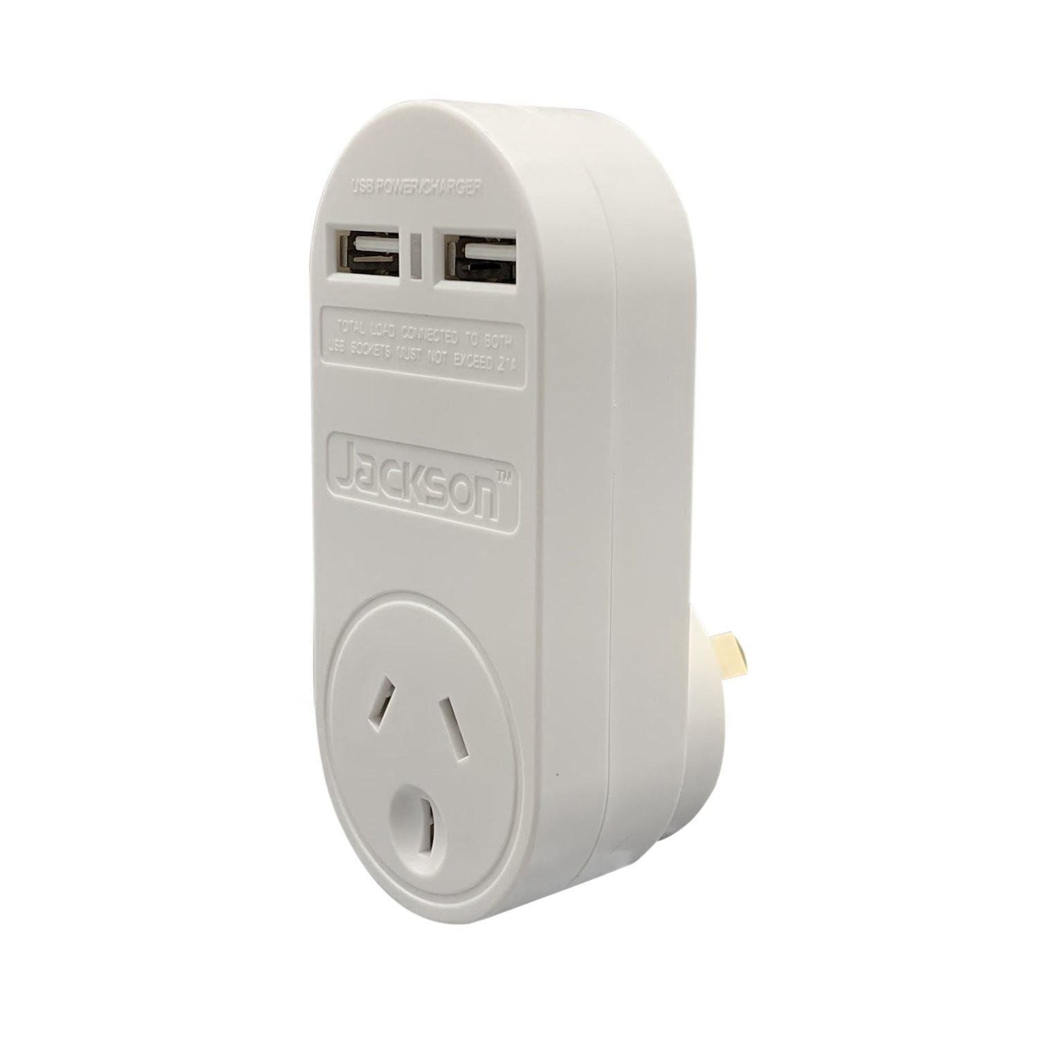 Jackson Pt1-Usb Single Plug Usb Wall Charger - 2X Usb Charging Outlets
