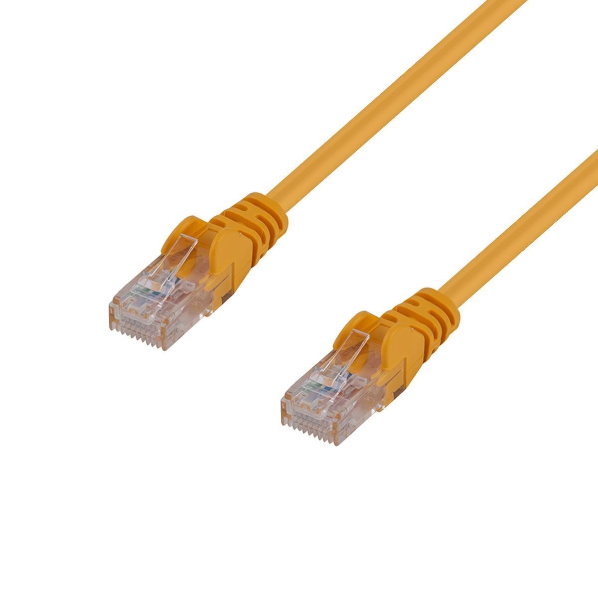 Dynamix Ply-C6a-Tq Cat6 RJ45 Patch Lead - 75CM - Yellow Utp - T568a - 250MHz - 24Awg - Slimline - Snagless - Gold Plated