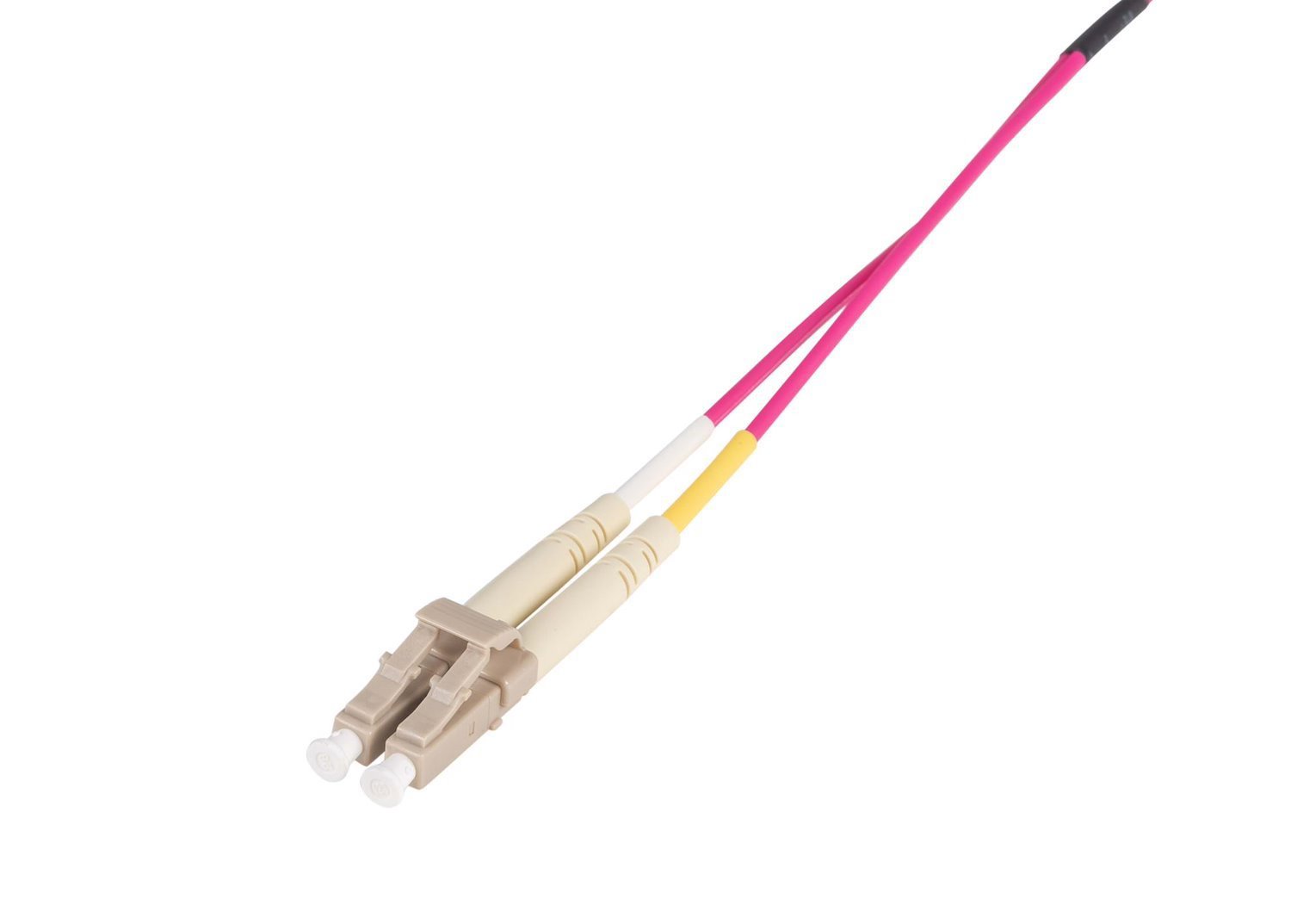 Dynamix Fl-Lclcom4-1 Om4 LC To LC Fibre Lead - 1M - Raspberry Pink 50 Micron - Duplex - Multimode