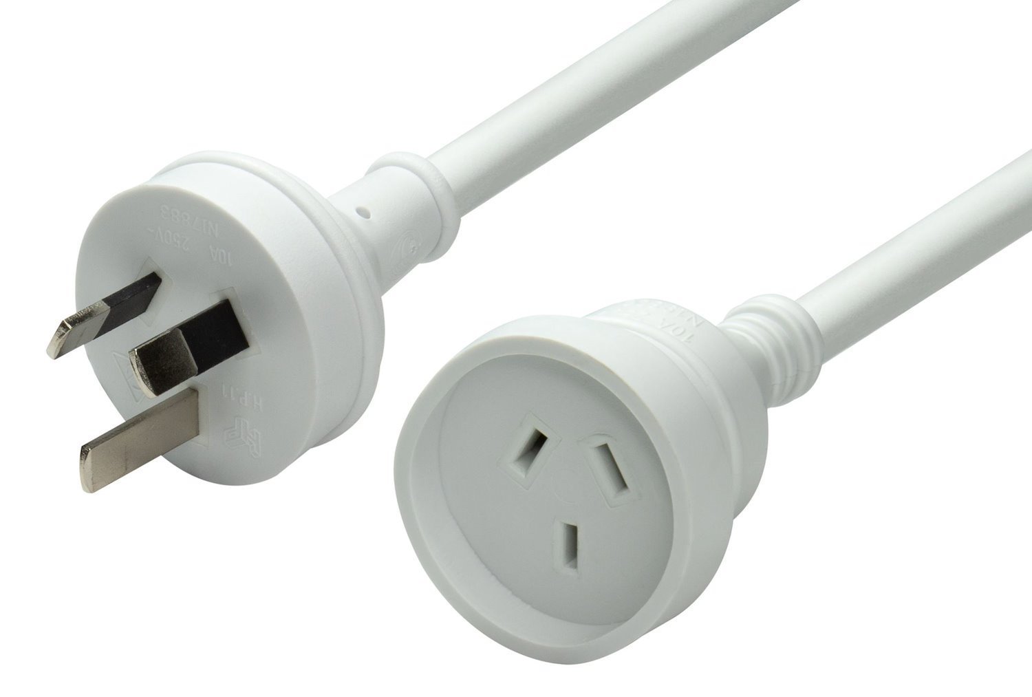 Dynamix Pext5m 5M Standard Duty Power Extension Lead - White (3 Core 1.0MM) 240V 10A